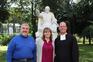 (L-R) Brother Michael Livaudais,  Heather Ruple, and Brother James Joost